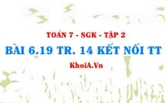 Bài 6.19 trang 14 Toán 7 Kết nối tri thức Tập 2